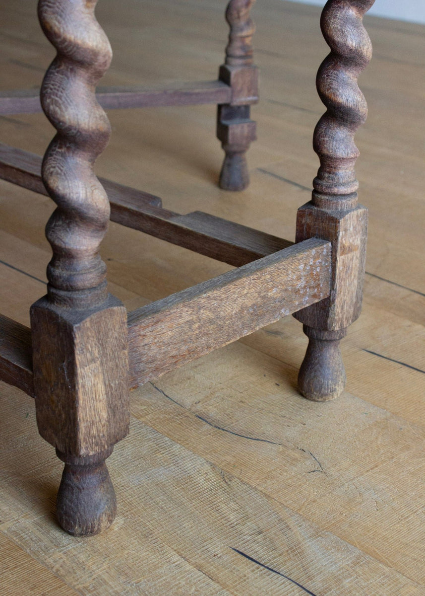 アンティーク　ヴィンテージ　木製ツイスト脚テーブル アンティーク ヴィンテージ 木製ツイスト脚テーブル アンティーク