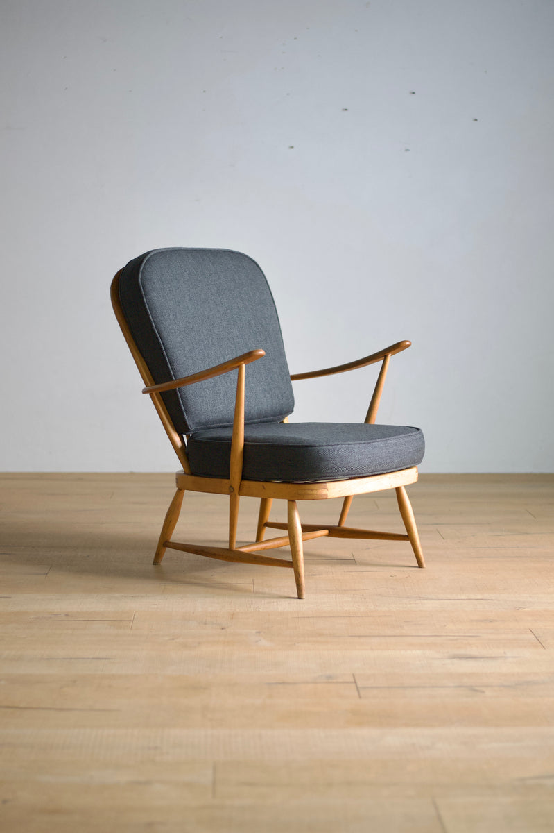 アンティークチェア！アーコールercol 写真参照！にて UK アーコール イージー チェア / ercol easy chair '334' #0384