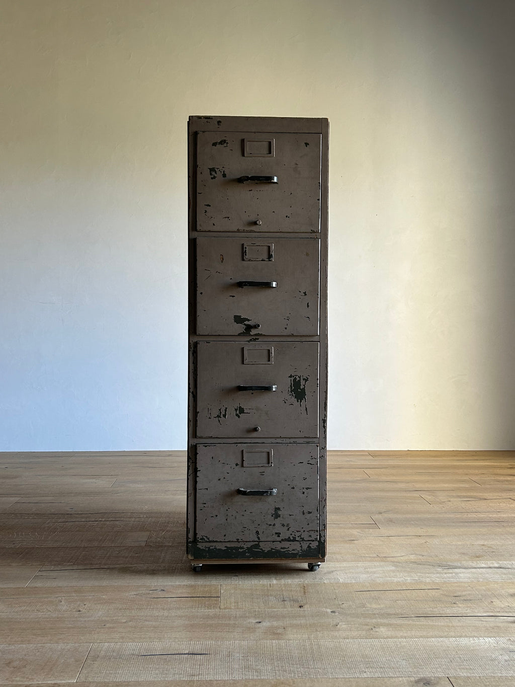 ファイル キャビネット/ 4 drawer wooden file cabinet #0295