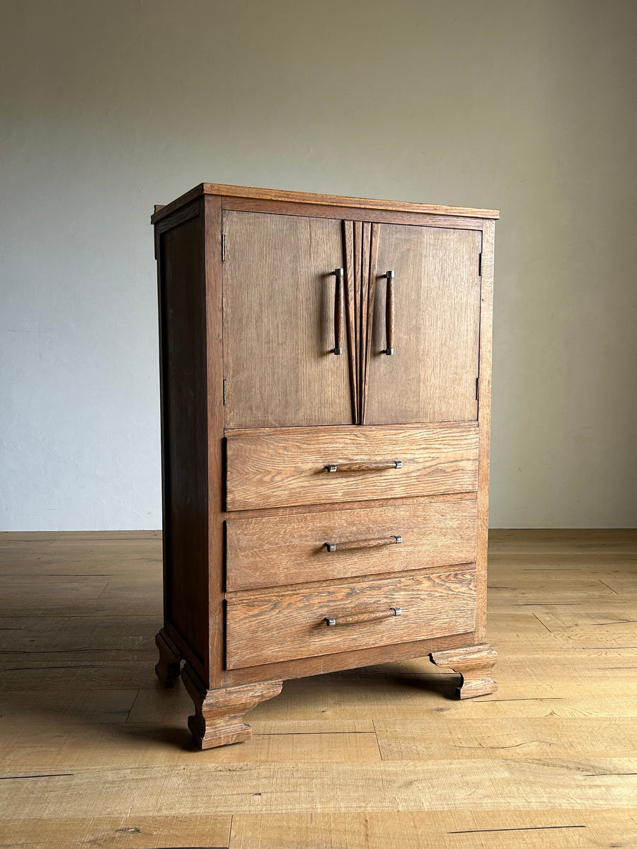 オーク スモール カップボード / oak small cupboard with drawers #0288 – SCOUT VINTAGE