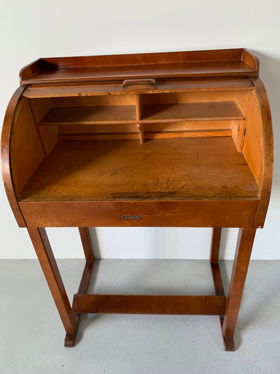 ロールトップ キッズ デスク ビューロー / "swallow" children roll top wooden desk bureau