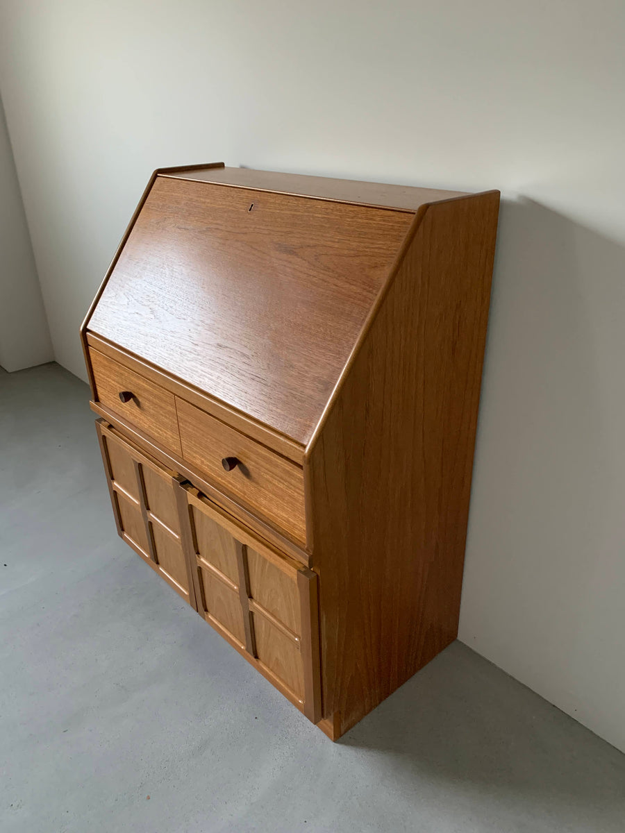 ビューロー ネイサン ライティング イギリス チーク 完成品 NATHAN 引出 ネイサン ライティング ビューロー デスク / nathan writing bureau
