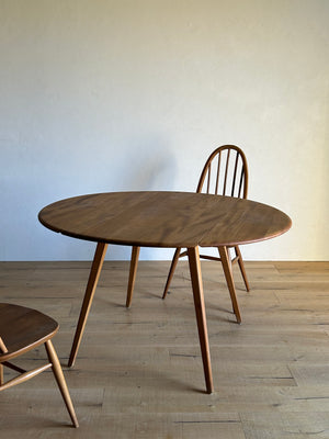 アーコール ドロップリーフ テーブル / ercol round shaped dropleaf dining table '384' #0274