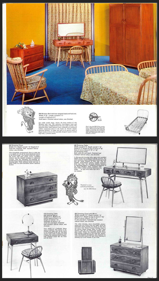 アーコール ウィンザー ベッド with フレンチキャスター / ercol windsor bed with french castors'358' #0398