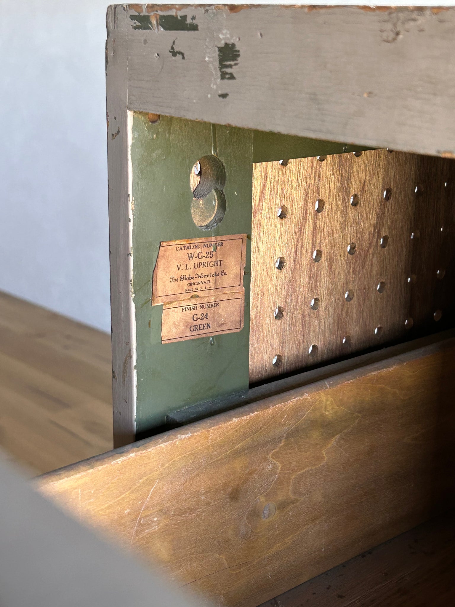 ファイル キャビネット/ 4 drawer wooden file cabinet #0295