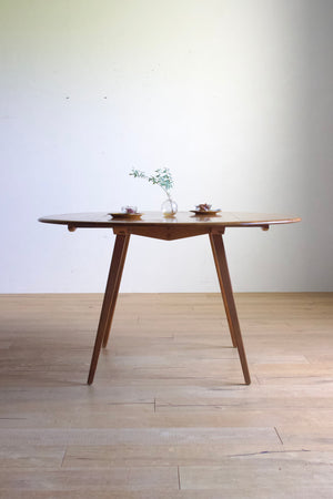 アーコール ドロップリーフ テーブル / ercol round shaped dropleaf dining table '384' #0322