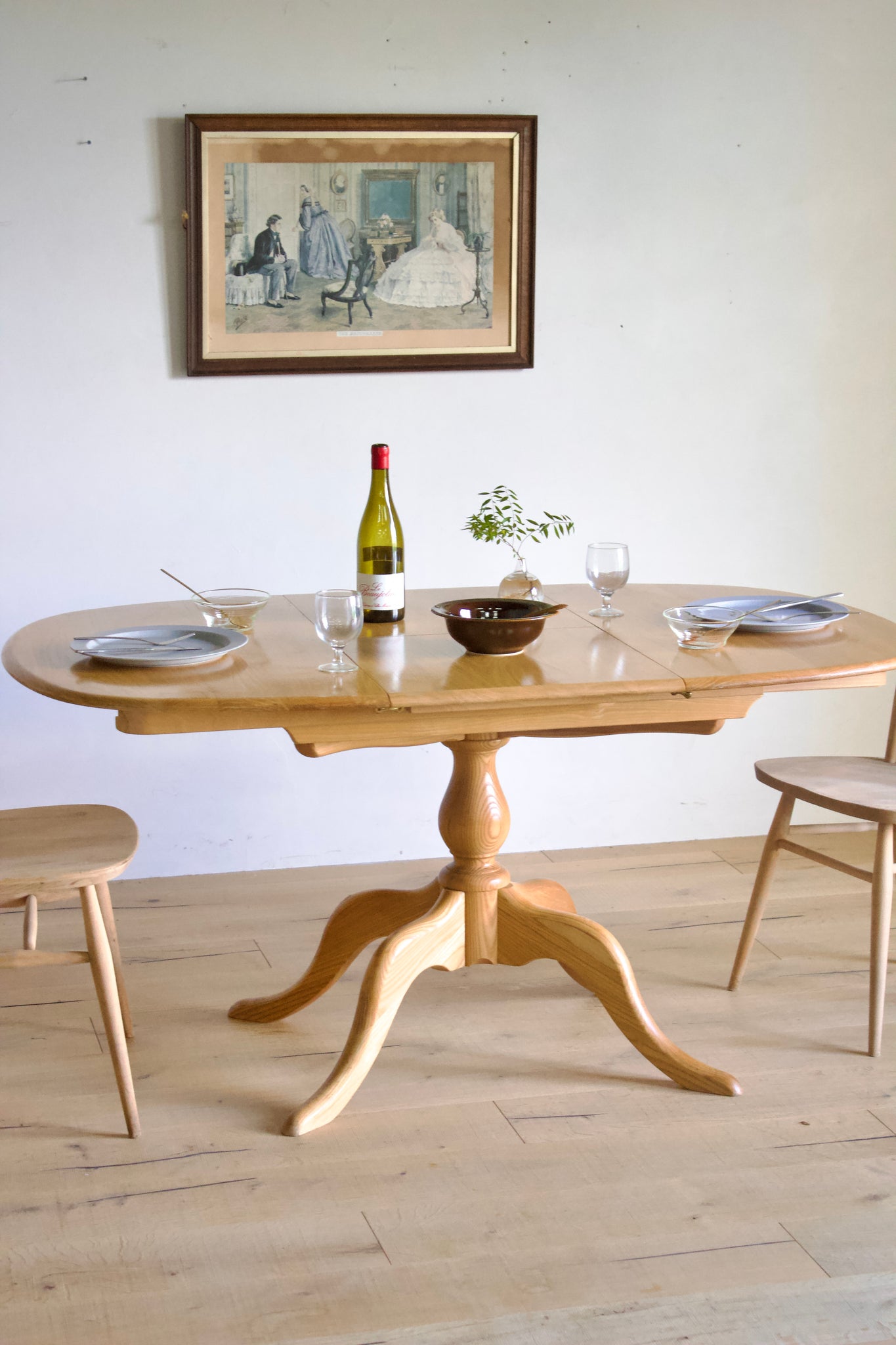 アーコール エクステンディング テーブル / ercol chester extending pedestal table '1191' #0330