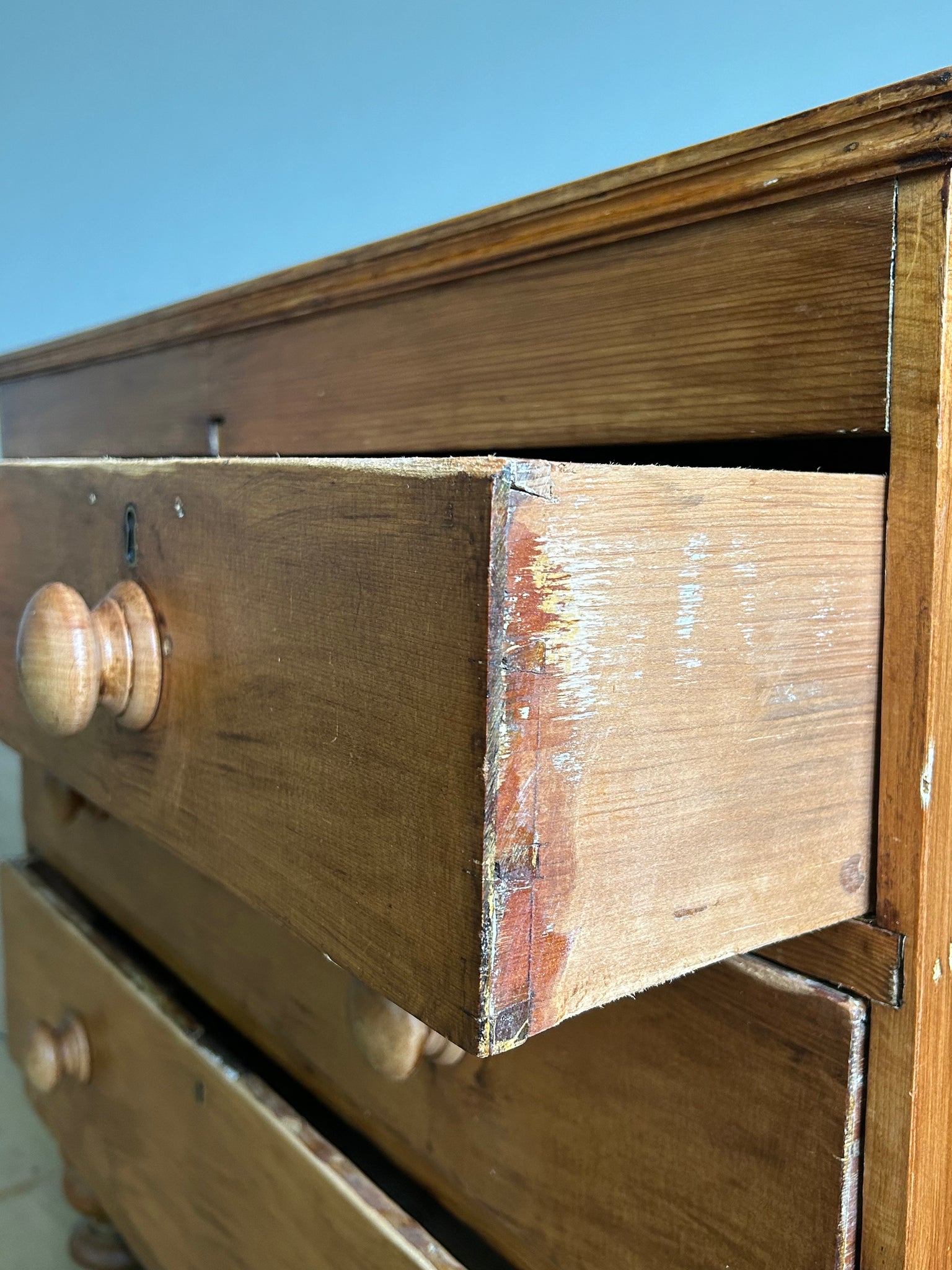 オールド パイン チェスト / old pine chest of drawers #0294