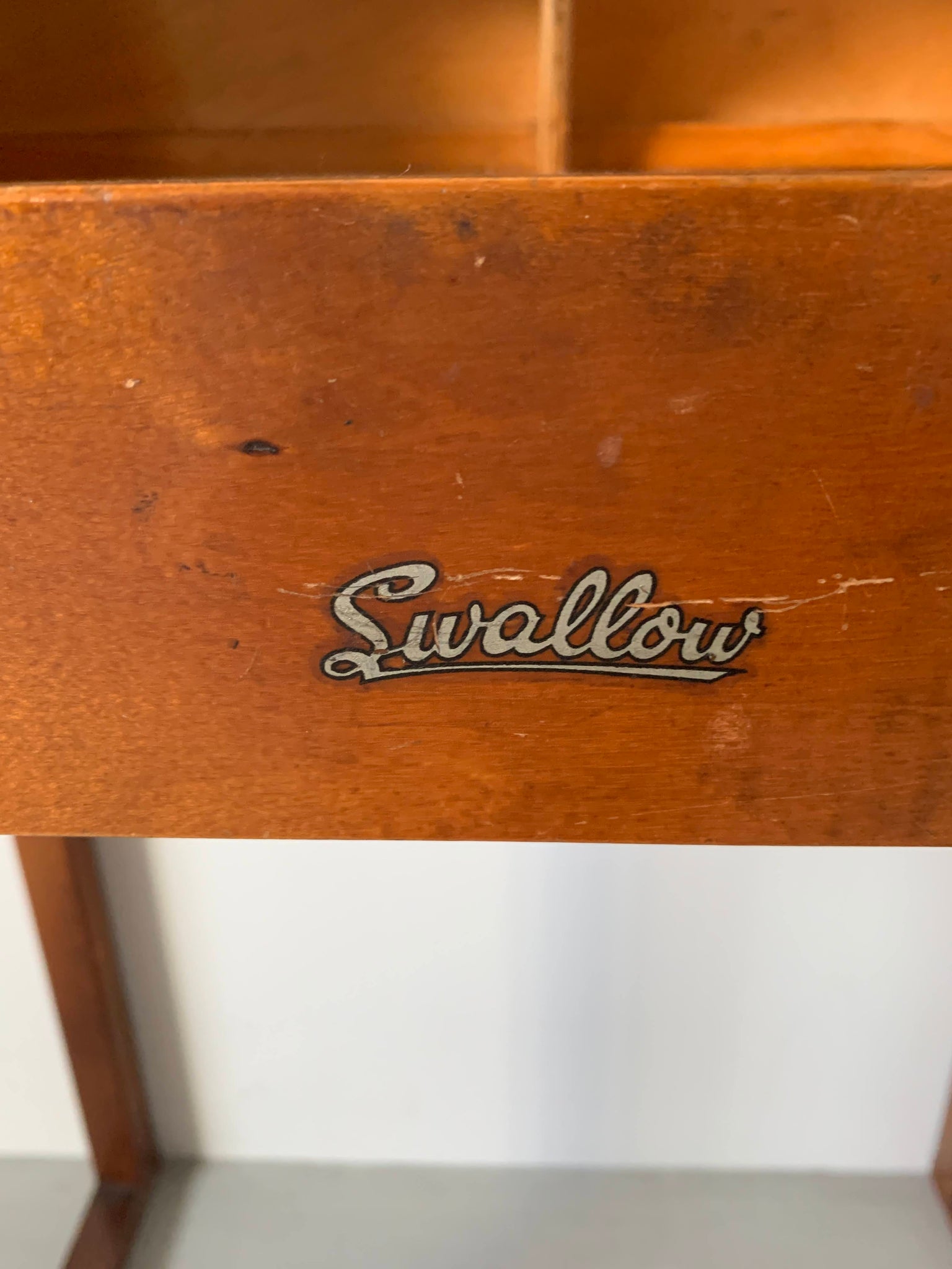ロールトップ キッズ デスク ビューロー / "swallow" children roll top wooden desk bureau #0220