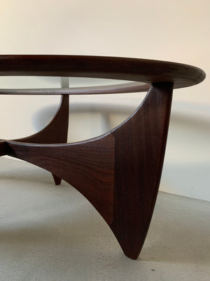 ジープラン グラス トップ オーバル コーヒー テーブル / g-plan glass top oval coffee table #0238