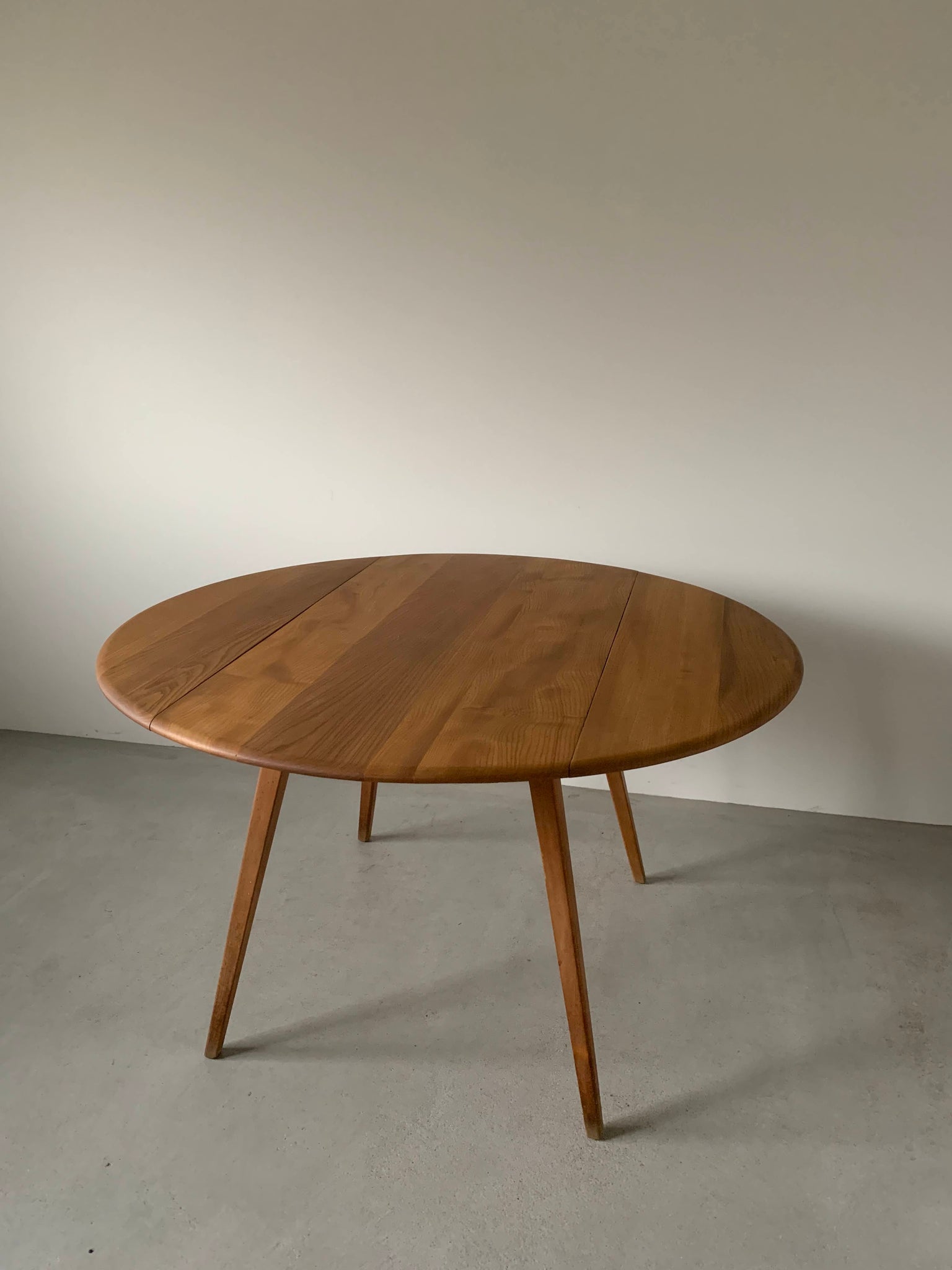 アーコール ドロップリーフ テーブル / ercol round shaped dropleaf dining table '384' #0239