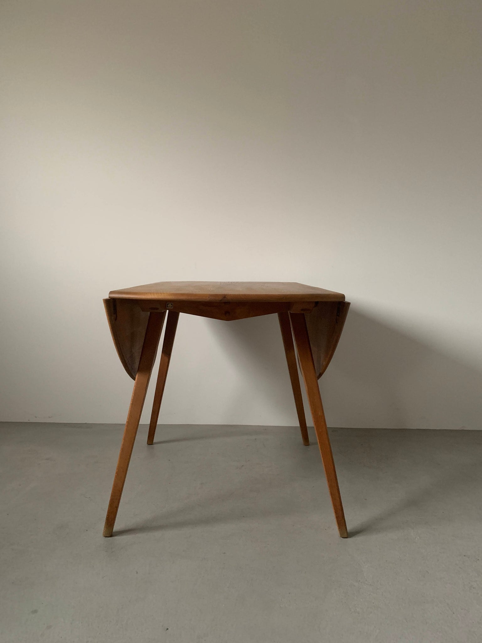 アーコール ドロップリーフ テーブル / ercol round shaped dropleaf dining table '384' #0239
