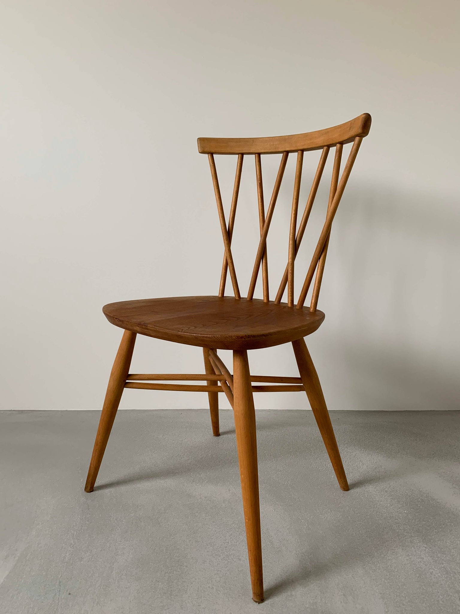 アーコール ウィンザー クロスバック チェア / ercol windsor latticed chair '376' #0002