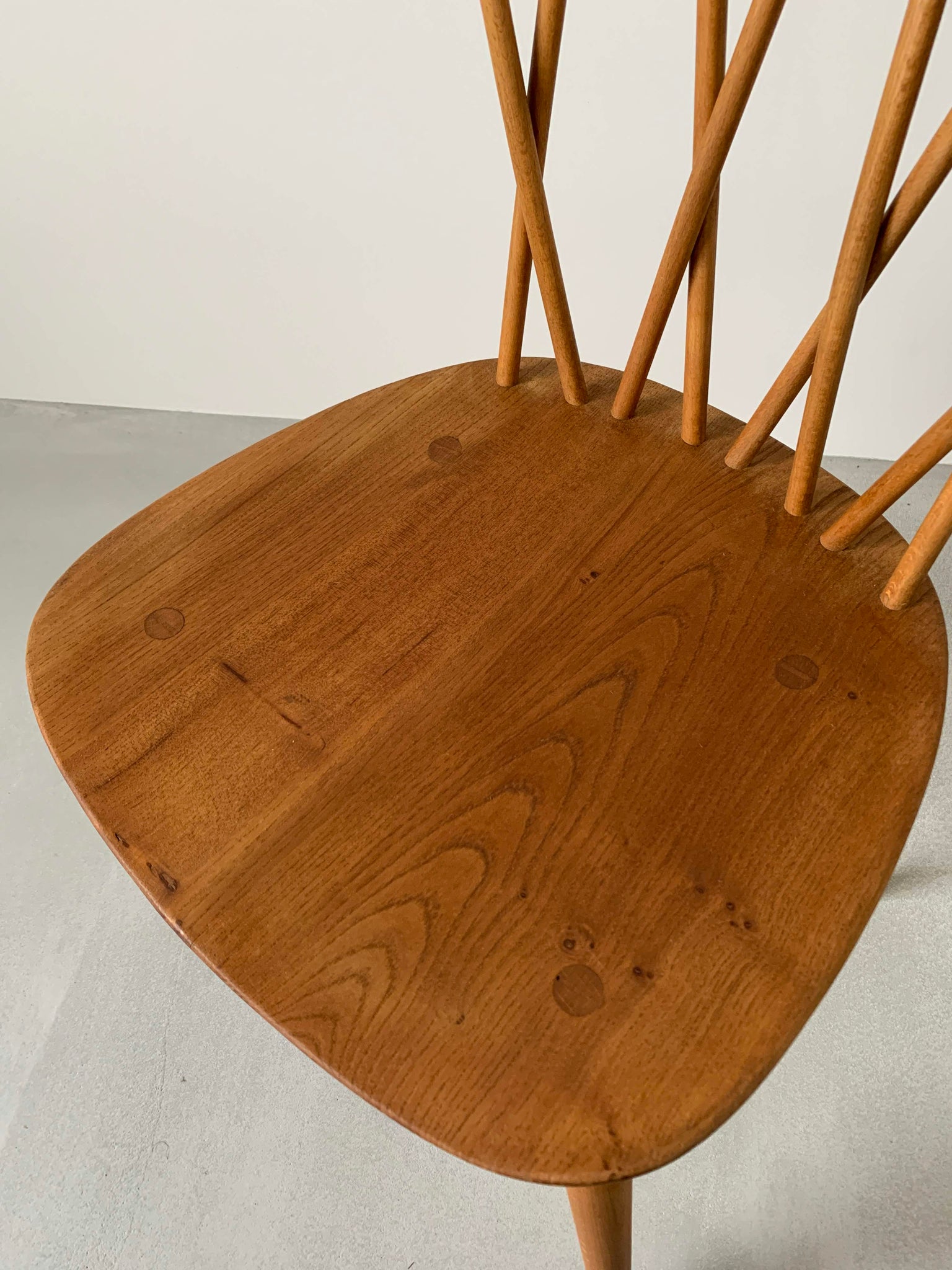 アーコール ウィンザー クロスバック チェア / ercol windsor latticed chair '376' #0002