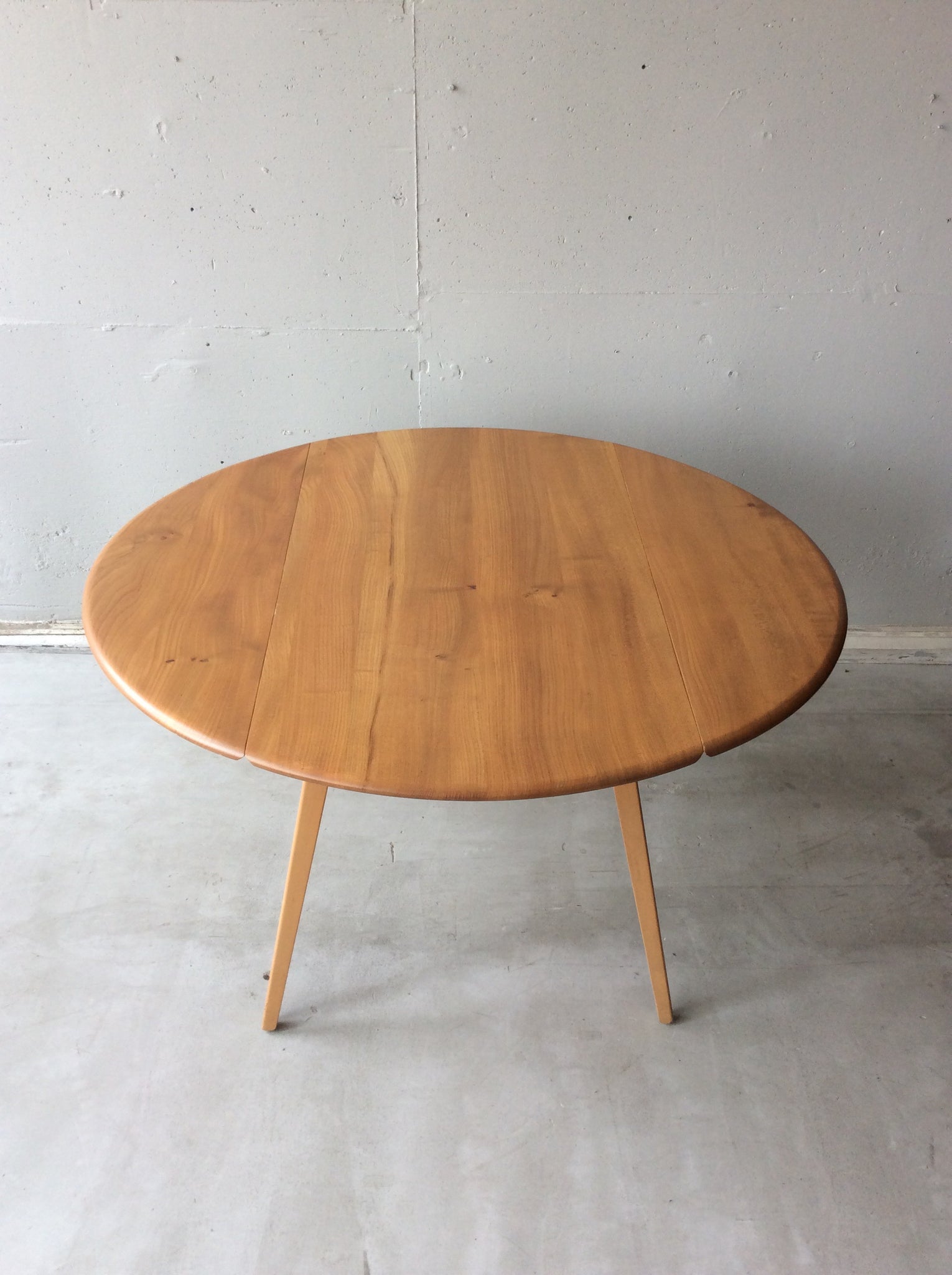 アーコール ドロップリーフ テーブル / ercol round shaped dropleaf dining table '384' #0172