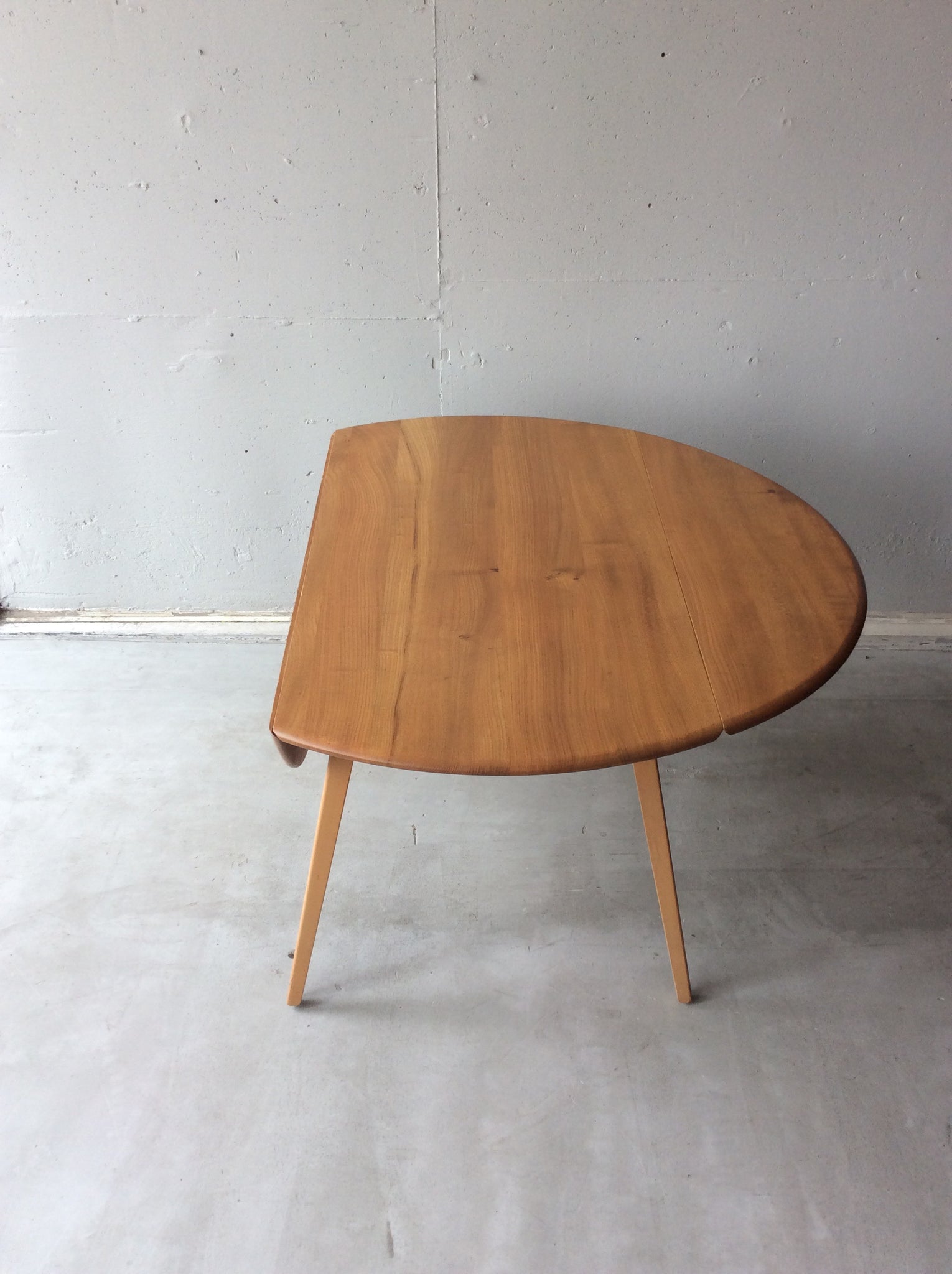 アーコール ドロップリーフ テーブル / ercol round shaped dropleaf dining table '384' #0172